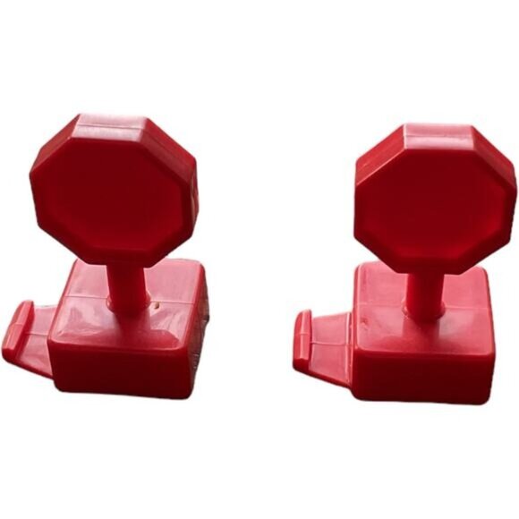 Fisher Price Geotrax Road Stop Yield Train Signs Airplane Lot of Two - Picture 3 of 6